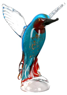 Immagine prodotto di Casablanca Glasart, Figur, Vogel, "Eisvogel", Glas, blau, , L. 14 cm, B. 17,5 cm, H. 22 cm 27813