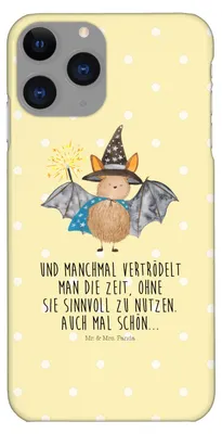 Produktbild von Mr. & Mrs. Panda Iphone 11 Pro Handyhülle Fledermaus Zauberer - Gelb Pastell - Geschenk, Handy Case, Fledermäuse, Premium Kunststoff, Lustige Sprüche, Reinsteigern