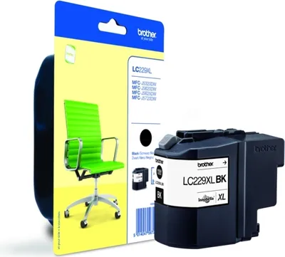 Produktbild von Brother - Tintenpatrone, 2.400 Seiten, OEM LC-229XLBK, Schwarz