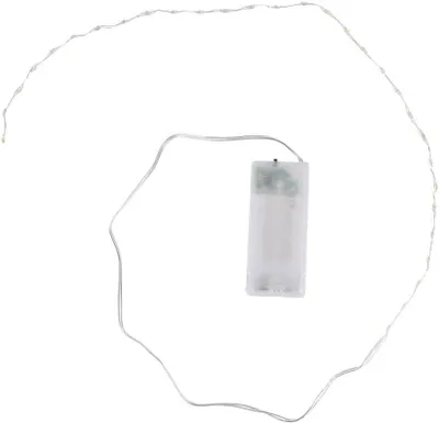 Productafbeelding van Lichtsnoer met LED - Draadverlichting Feeënlampjes - Sfeerverlichting Maken - Ingebouwde Timerfunctie - 75 cm - Warm Wit