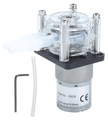 Produktbild von Peristaltische Pumpe, Kugellager-Flüssigkeitsdosierpumpe mit großem Durchfluss und Silikonschlauch, 500 ml/min, G92812V