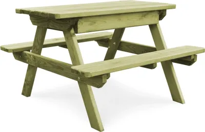 Obrázek produktu pro Dětský piknikový stůl a lavice 90x90x58cm impregnovaná borovice