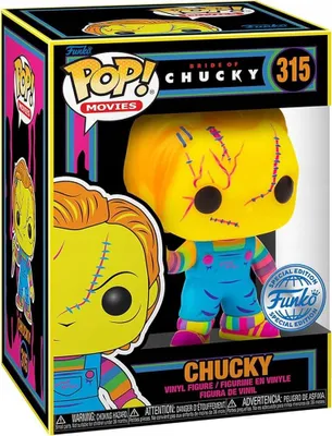 Produktbild von Funko Pop! Movies: Bride of Chucky - Chucky (Blacklight) #315 Exclusive