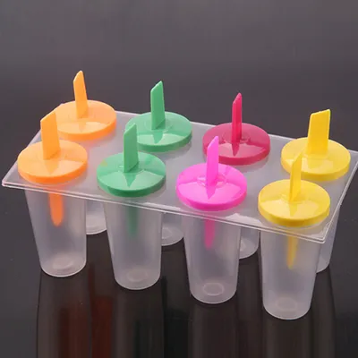 Produktbild von 8pcs Eiscreme Lolly Maker Form DIY Pop Form Gefrorenes Eis am Stiel Joghurtformwerkzeuge