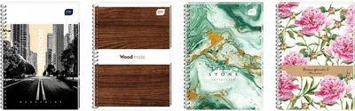 Zdjęcie produktu dla Stylowy Kołozeszyt A6 z 80 kartkami w kratkę - idealny do notatek, szkiców i organizacji! Wykonany z trwałych materiałów, sprawdzi się w każdej sytuacji.
