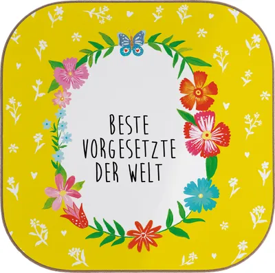 Produktbild von Mr. & Mrs. Panda Untersetzer für Gläser Vorgesetzte - Weiß - Geschenk, unterleger, Tasse, Coaster, Kollegin, Führungskraft, Abteilungsleiterin, Abschiedsgeschenk