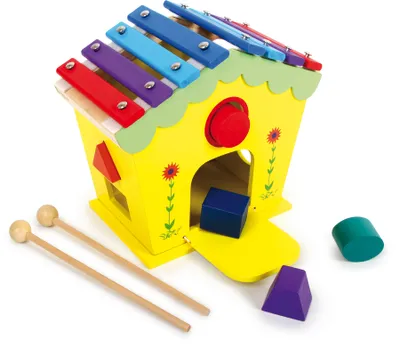 Image de Maisonnette musicale et ludique « Dodoo », avec des blocs en bois