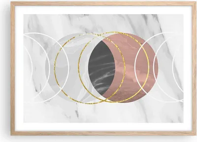 Produktbild von Gerahmtes Poster - Rahmen in heller Eiche - Abstraktion Formen Stück - 70x50 cm - Wand Bild - Wanddeko - Wandbilder - Kunstposter - Wandposter - Bilderrahmen - Bilder - Kunstdruck - P2NAA70x50-4935