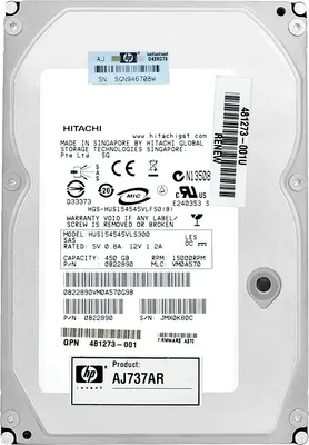 Produktbild von HP HUS154545VLS300 450GB 15000Rpm Sas 3,5'' Zoll 481273-001 AJ737AR