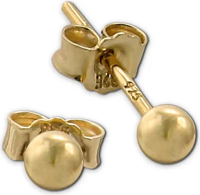 Produktbild von SilberDream gold Ohrringe Kugel Damen 925 Sterling Silber Ohrstecker SDO597Y3S