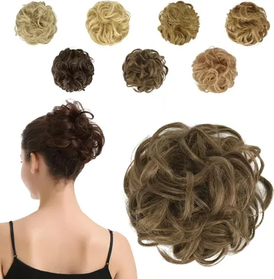 Image de Postiche chignon élastique ondulé Extension de cheveux pour femmes