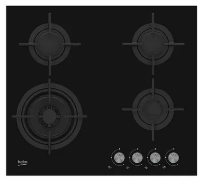 Image de Beko HILW64222S hob Black Built-in Gas 4 zone(s)