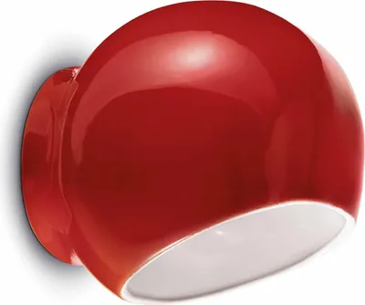 Produktbild von Wandleuchte Keramik E27 B: 21 cm Rot rund Retro Design Keramiklampe