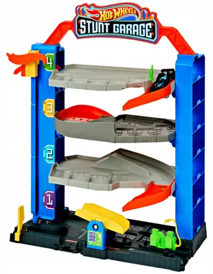 Produktbild von Hot Wheels Stunt Garage Spielset mit Auto und Rampe