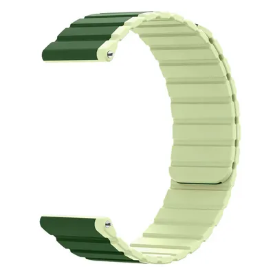 Produktbild von SYSTEM-S Armband 22 mm aus Silikon magnetisch für Samsung Galaxy Watch 5 4 in Grün