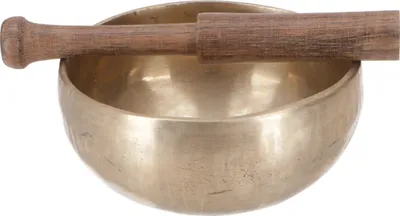 Produktbild von Handgearbeitete Klangschale mit Langanhaltendem Ton, Tibet Klangschale - 11 cm, Gold, Messing, Klangschalen