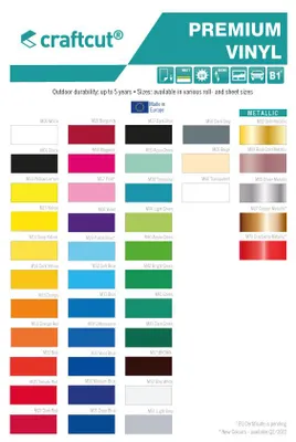 Produktbild von craftcut - Farbkarte Vinylfolien in matt