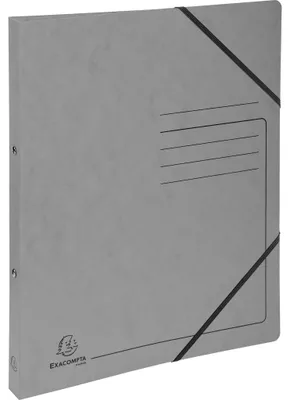 Immagine prodotto di Exacompta 542561E Raccoglitore ad anelli - A4, 2 anelli, Ø 25 mm, elastico, grigio