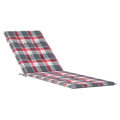 Produktbild von vidaXL Liegestuhl-Auflage Rot Karomuster (75+105)x50x4 cm