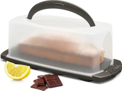 Produktbild von Kuchen Transportbox Kastenform, Kastenkuchen Transportbox rechteckig mit Deckel