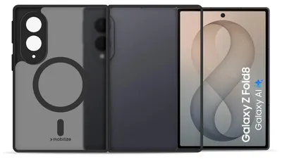 Produktbild von Mobilize Hybrid Schutzhülle für Samsung Galaxy Z Fold 8 mit MagSafe-Funktion, Hartschalen-Rückseite, stoßfest - Schwarz