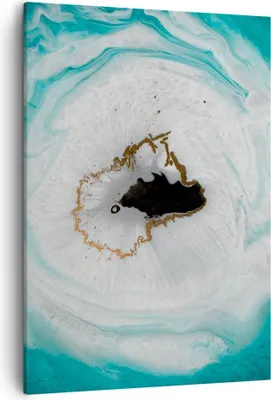 Produktbild von Bild auf Leinwand - Leinwandbild - Einteilig - Verschüttet Fleck Türkis - 50x70cm - Wand Bild - Wanddeko - Wandbilder - Leinwanddruck - Wanddekoration - Leinwand bilder - Wandbild - PA50x70-4758