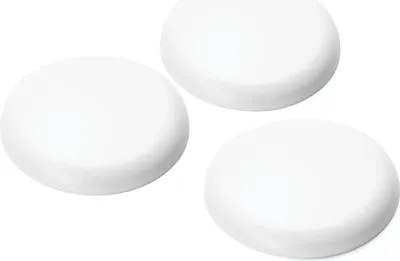 Produktbild von Extra Flache Abdeckung 3 Stück Verteilerdose PVC weiß Baldachin Deckendose Abschluss leicht, rund, 100mm