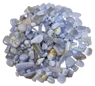 Produktbild von 100 Gramm Chalcedon Mini-Trommelsteine, Größe ca. 7-14 mm