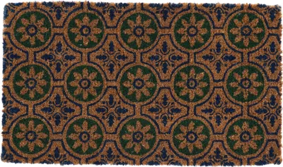 Produktbild von Zauberhafte dicke Türmatte ROMAN, Mosaik; Kokos Matte, portugiesischer Stil