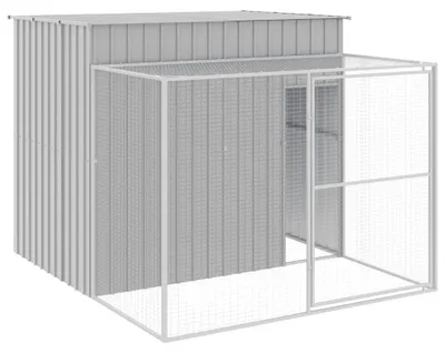 Immagine prodotto di Cuccia per cani con corridoio Grigio chiaro 214x253x181 cm Acciaio zincato