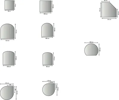 Produktbild von Metallbodenplatte Funkenschutzplatte 3 verschiedene Designs 100cm x 120cm