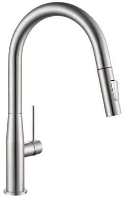 Immagine prodotto di Rubinetto da cucina con doccetta estraibile, realizzato in acciaio inossidabile resistente, finitura cromata, attacco G3/8