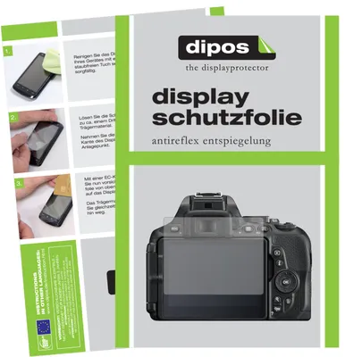 Produktbild von 2x Schutzfolie für Nikon D 5600 matt Displayschutzfolie Folie Display Schutz dipos