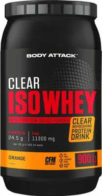 Image de Body Attack Clear Iso-Whey 900g Orange