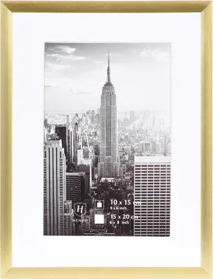 Zdjęcie produktu dla Ramka na zdjęcia Henzo Manhattan z aluminium, 15 x 20 cm, złota
