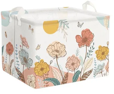 Zdjęcie produktu dla Ibenzoa® Składany kosz na pranie o wymiarach 40 x 30 x 30 cm z uchwytem – wszechstronny kosz do przechowywania ubrań, zabawek i artykułów do łazienki, idealny dla dzieci