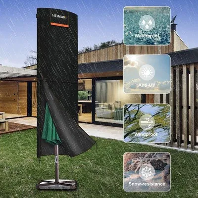 Produktbild von Famanu Schutzhülle für Sonnenschirme 220x50/50 cm - Schwarz