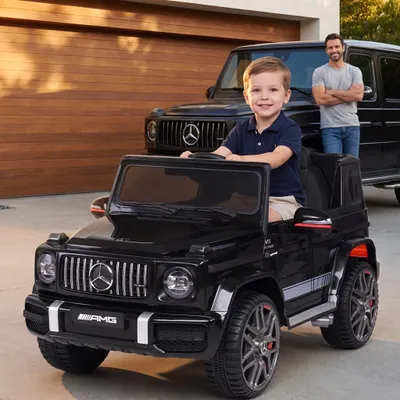 Produktbild von Actionbikes Motors Mercedes AMG G63 | Kinder Elektro Auto - Kinderauto - Kinderfahrzeug - Fernbedienung - Startsound - 3-6 km/h - ab 3 Jahre (Schwarz)