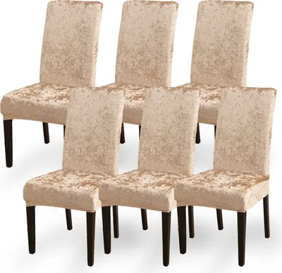 Produktbild von Stuhlhussen, 4er oder 6er Set Stretch Stuhlhussen für Esszimmerstühle, Abnehmbar, Waschbar, Stuhlschutz, Dekoration, Stuhlbezug für Hotel, Zeremonie, Bankett, Küche, Restaurant, Zuhause, Hochzeit, Party