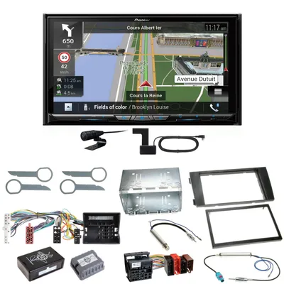 Produktbild von Pioneer AVIC-Z930DAB Navigation Bluetooth CD Einbauset für Audi A6 4B Facelift