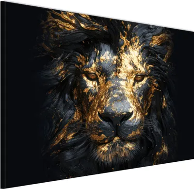Immagine prodotto di LUMASOUL Quadri su tela con motivo animali, quadri da parete cornice in legno, quadri 120x80cm leone
