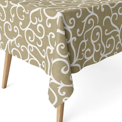 Rechteckige Tischdecke 260x140 cm, senfgelb, wasserdicht, pflegeleicht