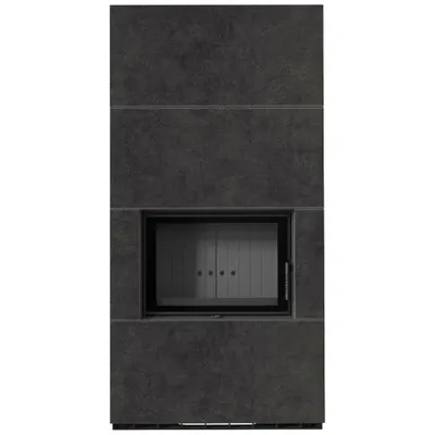 Produktbild von Kaminbausatz KRATKI FLOKI BOX 8 kW Ø 160 Quarzsinter FOKOS GRAFITE schwarz Verkleidung