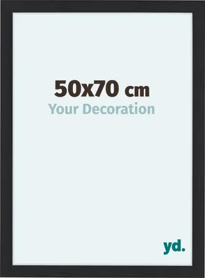 Produktbild von Bilderrahmen, 50x70 cm, Schwarz Gemasert, MDF, Como