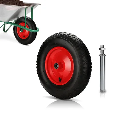 Produktbild von Yakimz Sackkarrenrad Ersatzrad Reifen mit Achse Reifen für Stützrad 4.80/4.00-8 390 mm
