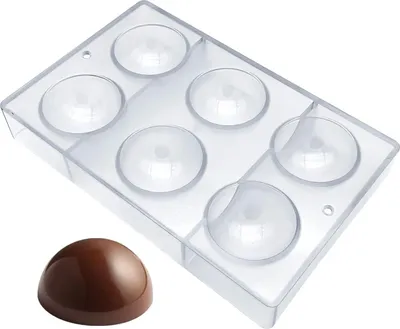 Produktbild von Große Halbkugel-Schokoladenform - 63 mm Durchmesser - 1 Stück