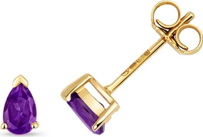 Produktbild von 9 Karat (375) Gold Damen - Paar Ohrstecker mit Amethyst - 6mm*3mm; TRS31469KY