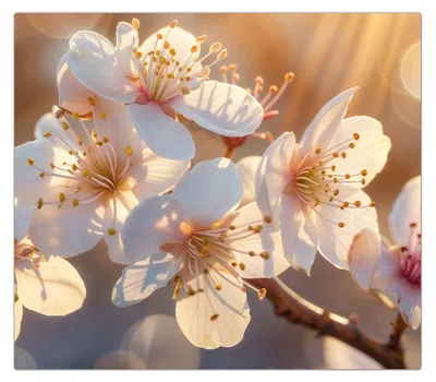 Produktbild von Spritzschutz Herdabdeckplatte Schneidebrett aus Glas Blumen im Sonnenlicht 1-Teilig (60x52cm)