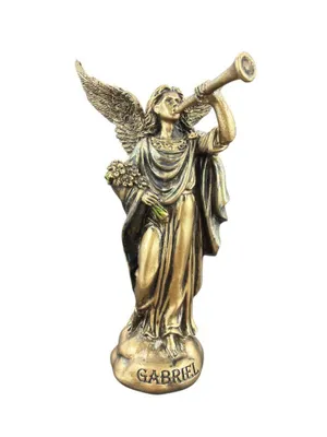Produktbild von Erzengel Gabriel Figur mit Trompete Bronzeoptik Veronese Skulptur Deko Schutzengel Geschenk WU78392AP
