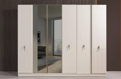 Produktbild von Kleiderschrank Stil modern Farbe weiß neu praktisch Schlafzimmer geräumig